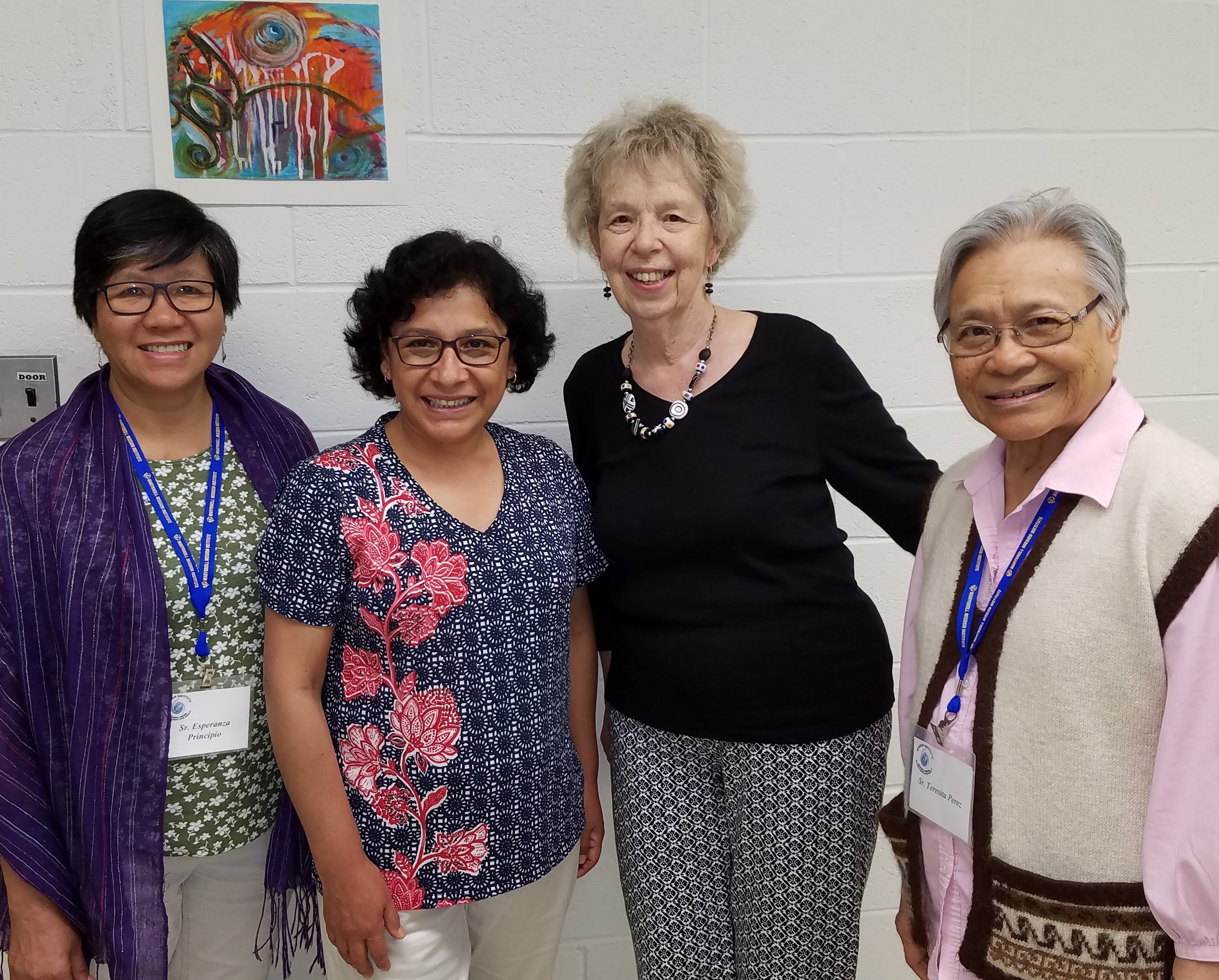 Giovana Fuentes Bendivez with friends from Maryknoll